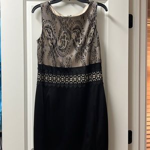 Black silk and lace dress